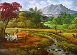 16 Background Pemandangan Senja Hd Lukisan Pemandangan Sawah Padi Di Waktu Senja Gambar Download Kustom 3d Foto Wallpaper Senj Di 2020 Pemandangan Lukisan Lanskap