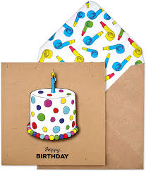 Lay your card on a piece of 8 1/2 x 11 paper. Birthday Cake Handmade Greeting Card With Party Blowers Envelope Amazon Co Uk Stationery Office Supplies