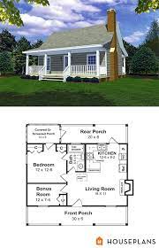 Cabin Style House Plan 1 Beds 1 Baths 600 Sq Ft Plan 21 108 Small House Floor Plans Small House Tiny House Floor Plans