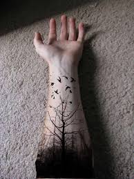 The vertical lines of the forest are perfectly suited to the forearm thanks to the way they can draw the observer's eye up and down the entire piece. 45 Inspirational Forest Tattoo Ideas Cuded
