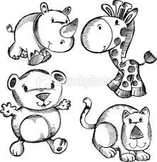 Doodle Sketch Safari Animals Safari Animal Art Doodle Sketch Animal Doodles
