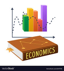 Textbook On Economics And Bright Statistical Chart