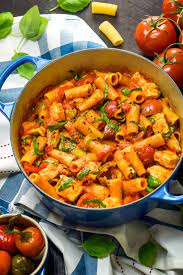One Pot Spicy Chicken Riggies Host The Toast Recipe Chicken Riggies Recipe One Pot Meals Birthday Dinner Recipes