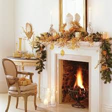 Cheminee Noel Avec Accent Or Flamboyant Christmas Fireplace Decor Christmas Fireplace Holiday Fireplace