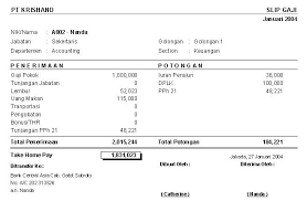 Sistem slip gaji malaysia v1.00 perisian: Contoh Slip Gaji Di Malaysia Download Kumpulan Gambar
