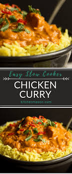 Crazy Easy Slow Cooker Chicken Curry Recipe Video Pics Included Recipe Slow Cooker Chicken Curry Chicken Slow Cooker Recipes Easy Slow Cooker Chicken
