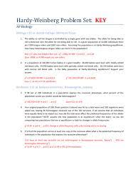 Wheeler high school, marietta • science 26.0140095. Hardy Weinberg Problem Set
