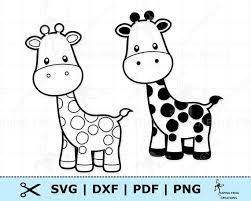 Download Baby Giraffe Svg Png Dxf Pdf Cricut Cut Files Silhouette Etsy