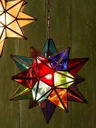 Glass Star Lights Moravian Glass Star Lights Star Light Fixture Glass Star Light Mexican Glass Faux Stained Glass