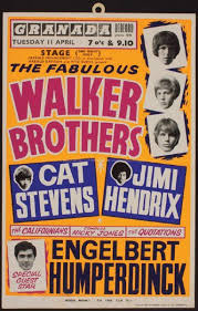 Jimi Hendrix Opening For The Walker Brothers At The Granada In Bedford On April 11 1967 Check Out The Walker Brothers Concert Posters Music Concert Posters