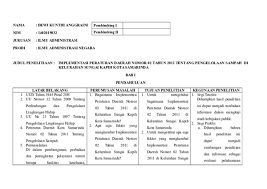 Ruminta lalu mengkaji beberapa blog yang alamat web nya tercantum pada daftar pustaka. Doc Matriks Penelitian Implementasi Peraturan Daerah Nomor 02 Tahun 2011 Tentang Pengelolaan Sampah Di Kelurahan Sungai Kapih Kota Samarinda Metode Penelitian Administrasi Dewi Kunthi Academia Edu