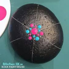 Mandala rock painting for beginners. How To Create Dotted Spiral Patterns Rock Painting Tutorial For Beginners Rock Painting Tutorial Mandala Rock Art Mandala Painted Rocks