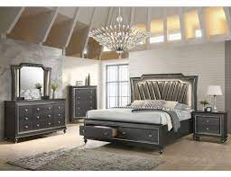 Caprice Storage Bed With Led Lights Furniture Upholstered Storage Bedroom Set