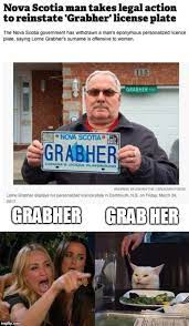 Image Tagged In Memes Woman Yelling At Cat License Plate Fail Imgflip