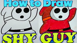 Drawing Lesson 182 How To Draw Shy Guy Super Easy Cute Step By Step Draw For Kids Super Mario Bros Https Youtu Be O Drawing For Kids Drawing Lessons Shy Guy This is 12 separate shy guy paintings edited together into one glorious parody print, with a white border for easy framing. pinterest