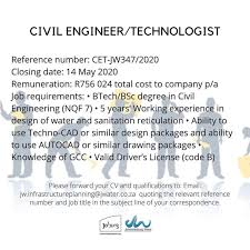 We use this information to make the website work as well as possible. Joburg Water Vacancies 2020