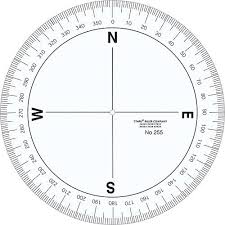 Printable 360 Degree Protractor In 2019 Compass Rose