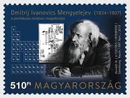Mendeleev's original periodic table, published in 1869. Dmitri Ivanovich Mendeleev Created The Periodic Table Of Elements 150 Years Ago Hungary Stamps Worldwide Stamps Coins Banknotes And Accessories For Collectors Wopa