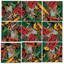 A \scramble squares puzzle is made up of nine square pieces such that each edge of each piece contains half of an image. B Dazzle Vintage Tractors Scramble Squares 9 Piece Puzzle Walmart Com Walmart Com