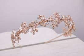 Rose Gold Headband Wedding Headband Crystal Bridal Headband Etsy Rose Gold Headband Crystal Bridal Headband Rose Gold Headband Wedding