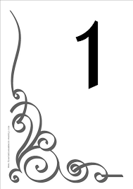 Free Flourish Printable Diy Table Numbers Diy Table Numbers Table Numbers Wedding Diy Printable Table Numbers