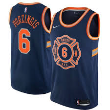 Nike Knicks 6 Kristaps Porzingis Navy Nba Swingman City Edition Jersey Kristaps Porzingis New York Knicks Jersey