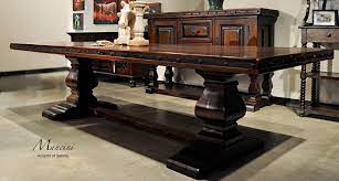 Corsica dark round table dining room collection by hooker furniture. Mancini Rustic Hacienda Style Dining Room Furniture Spanish Furniture Hacienda Style Spanish Style Homes Tuscan Decorating