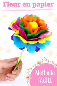 Faire Une Fleur En Papier Methode Facile Activites Enfantines 10 Doigts Fleurs En Papier Fleur En Papier Facile Fleurs En Papier De Soie