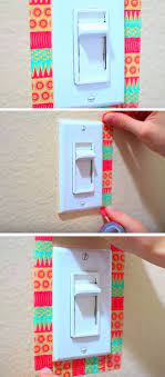 Washi Tape Light Switch 18 Diy Summer Tumblr Room Decor Ideas That Are Insanel E Bayzon Tumblr Room Decor Summer Room Decor Tumblr Rooms