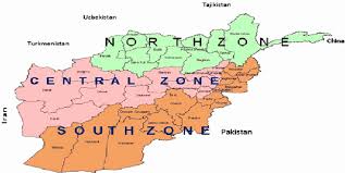 Map Of Afghanistan Depicting 2010 Ams Domains Zones