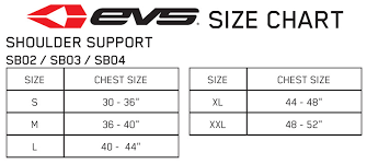 Evs Shoulder Brace Size Guide Mxstore Help
