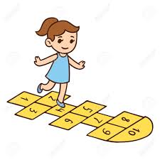 It's such a simple game, requiring almost nothing, and my girls had a lot of fun playing it this week. Cute Little Girl Playing Hopscotch Cartoon Child Vector Illustration Royalty Free Cliparts Vectors And Stock Illustration Image 82587191
