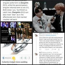 Since their trainee days k pop band bts members rm jin suga v jimin j hope and jungkook have developed a tight knit friendship it is often . Bernadette Ledoux Auf Twitter This Is What Jungkook Calls His Husband Jimin Dangshin And That S Only Reserved For Your Spouse Married Couples Call Each Other Period And The Other Is That Jimin Calls