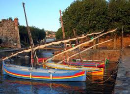 Barques Catalanes De Collioure Paysage France Barque Pyrenees Orientales