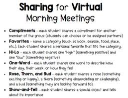 This deck contains 41 cards to target following directions and sequencing for children working on a variety of expressive/receptive language goals and/or auditory. Virtual Morning Meeting Ideas For Distance Learning By Teachplanlove