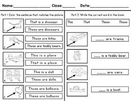 This Worksheet Is A Review Of Demonstrative Pronouns It Asks Students To Circle An Pronoun Worksheets Kindergarten Worksheets Kindergarten Addition Worksheets