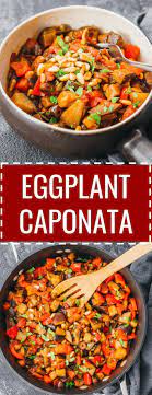 A Simple Eggplant Caponata Skillet Dish Perfect As A Side Sicilian Appetizer Roasted Keto Low Caponata Recipe Giada Eggplant Caponata Caponata Recipe