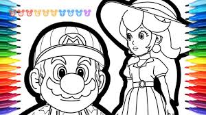 The crown of princess peach. How To Draw Super Mario Odyssey Mario Princess Peach 65 Drawing Coloring Pages For Kids Youtube