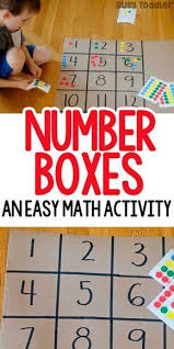 Preschool Math Activity Number Boxes Busy Toddler Easy Math Activities Math Activities Preschool Preschool Learning Activities