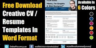All you need to do is fill them out and adapt them according to your. Free Download Editable Resume Cv Template In Ms Word Format