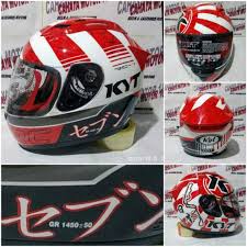 Full knock down pengait dagu : Helm Kyt Rc7 Rc Seven Seri 17 Red White Putih Merah Shopee Indonesia