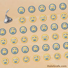Minion Hershey Stickers Free Printable Minion Hershey S Kisses Stickers Minion Birthday Party Kiss Stickers Minion Party