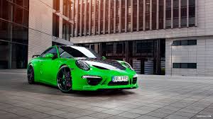 2013 Techart Porsche 911 Carrera 4s Emerald Green Front Hd Wallpaper 6