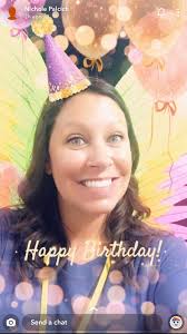 Happy Birthday reflection room coordinator Nichole Palcich. Thank you for  helping everyone make good choices at MES. We hope your birthday was  awesome. We celebrated with a Proud Lion Day and Happy