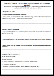 Bail de location meublée (gratuit). Contrat De Location Meuble Bail Type Gratuit A Imprimer 2021
