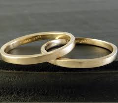 Set Of Two Recycled Gold Wedding Ring Band By Someplaceelsewhere 460 00
