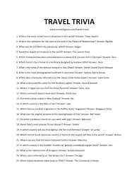 To be entered in the contest, share your ideas for questions and answers and you'll get a chance to win one of five (5) $50 visa gift cards along. 33 Best Travel Trivia Questions And Answers You Should Know
