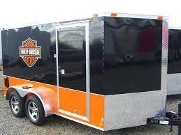 Enclosed cargo trailer plywood floor and walls. Motorcycle Trailers For Sale Near Me