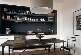 Black And White Interior Design Kitchen White Kitchen Black Wall 2 Black Walls Kitchen Interior Interior Design