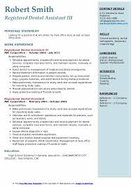 Oh, and save your dental assistant resume in the pdf format. Registered Dental Assistant Resume Samples Qwikresume